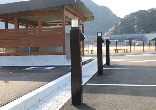 島根県大田市/道の駅ごいせ仁摩/RVパーク/ライト・電源